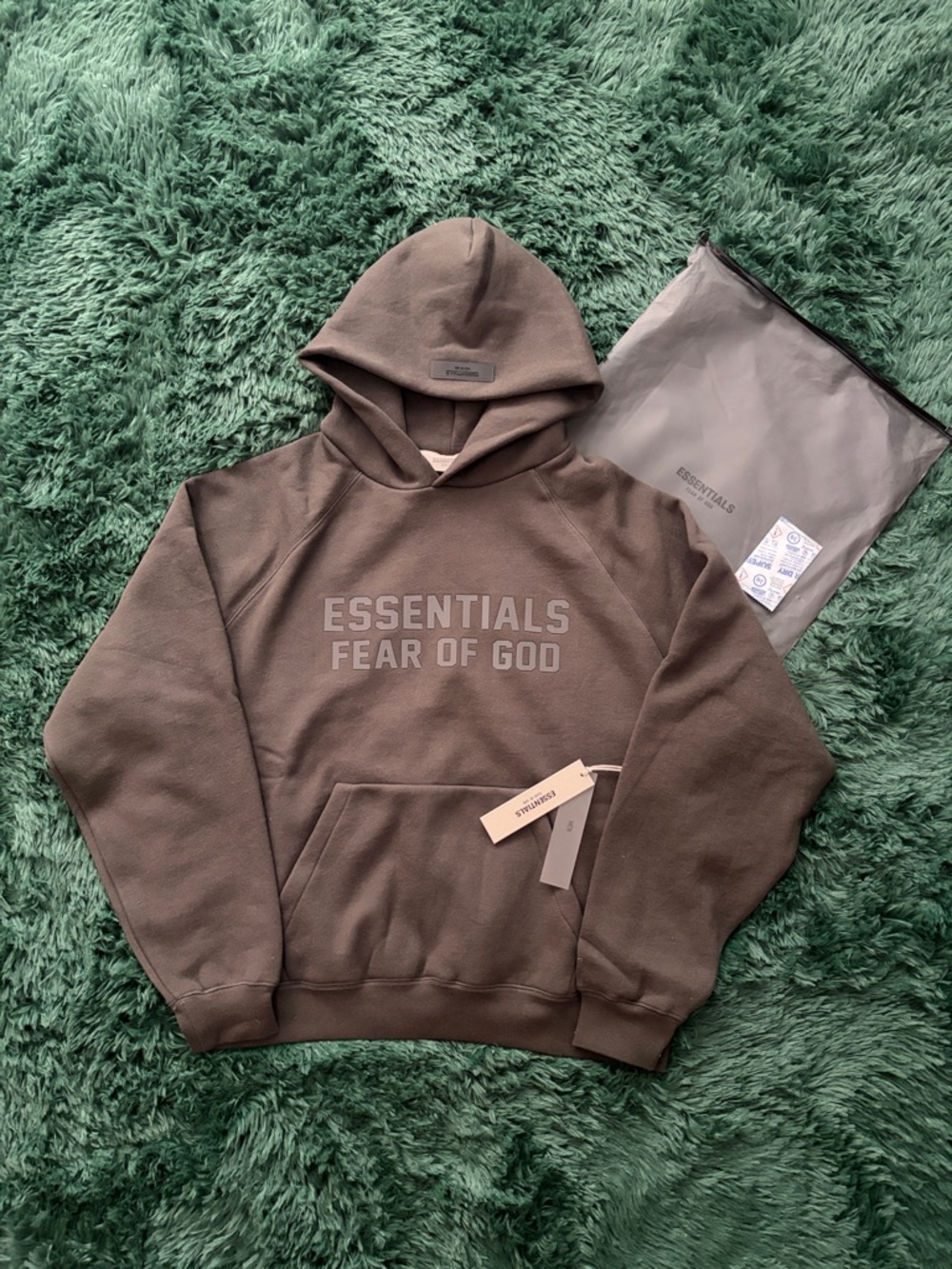Fear Of God Essentials Off Black Hoodie